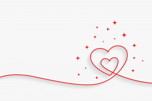 Minimal Line Heart Background With Text Space 1017 23287