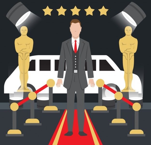 Oscar awards illustration Free Vector