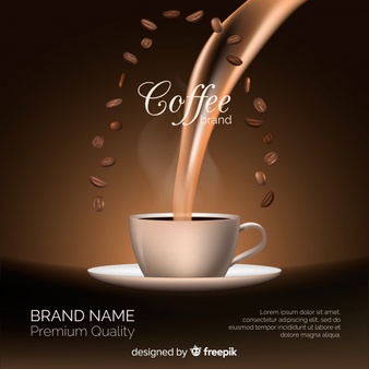 Realistic Coffee Brand Background 52683 753