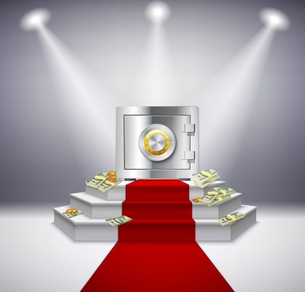 Realistic money performance Free Vector