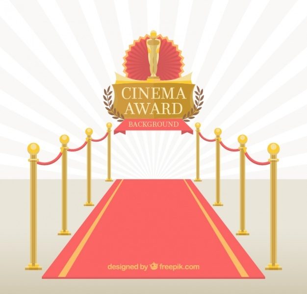 Red carpet of cinema event Free Vector
