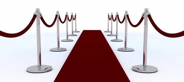 Red carpet and velvet rope Free Photo