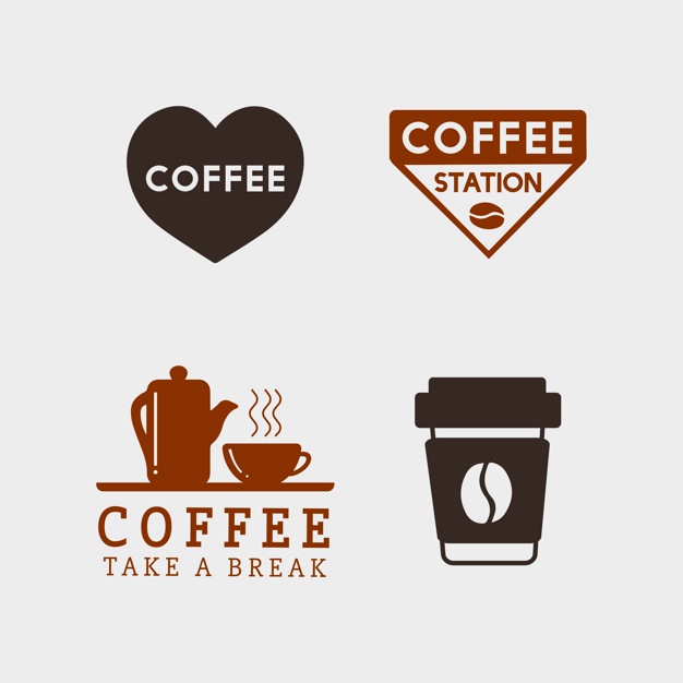 Set Coffee Elements Coffee Accessories Vector 53876 66647