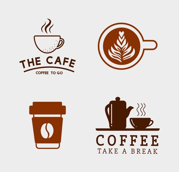 Set of coffee elements and coffee accessories Free Vector