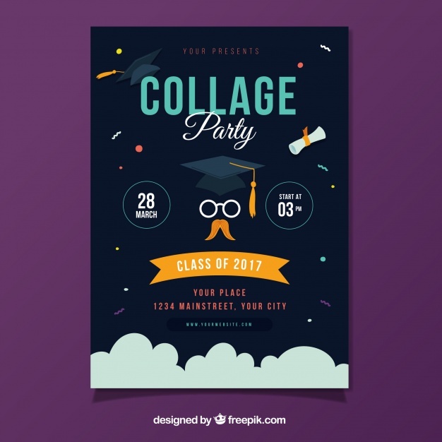 Template Graduation Party Brochure With Geometric Forms 23 2147631633