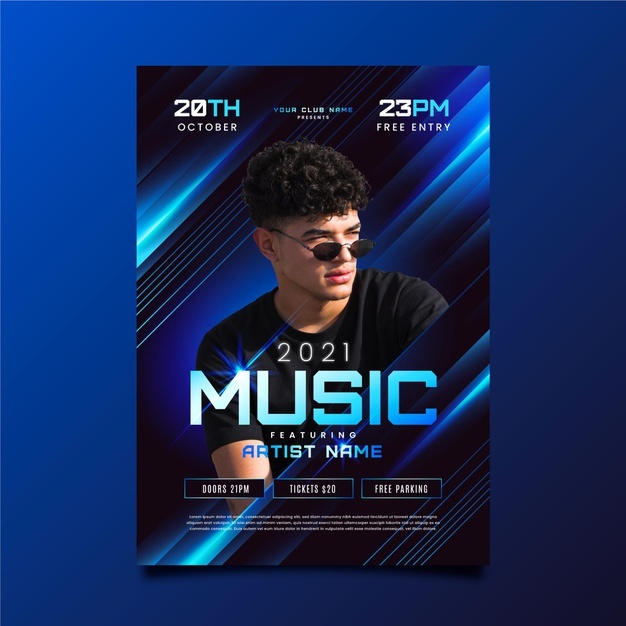 2021 Music Event Poster With Photo 52683 42060