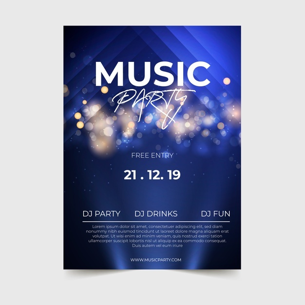 Abstract Light Effect Music Poster Template 23 2148343182