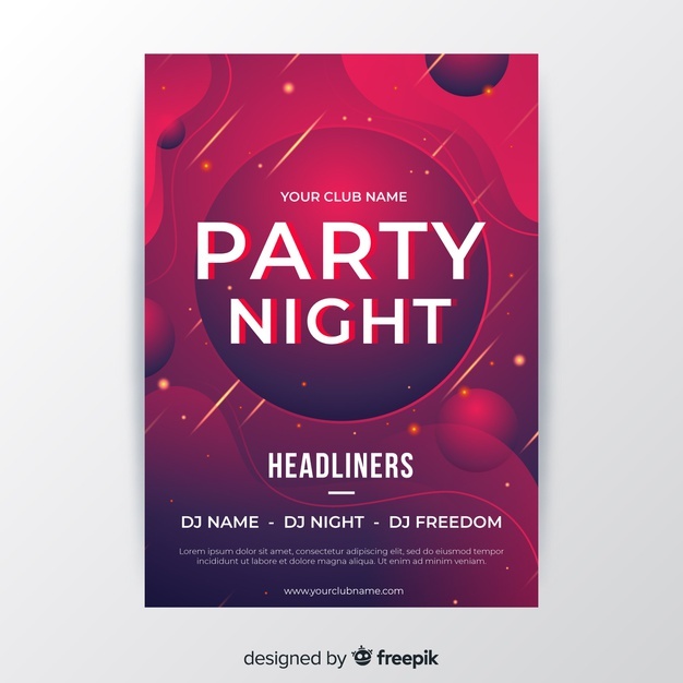 Abstract Night Party Poster Template 52683 19031