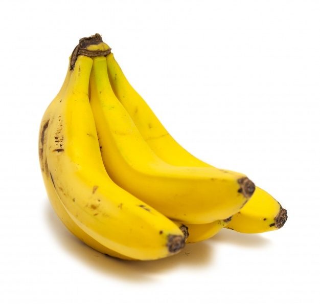 Bananas on white background Free Photo