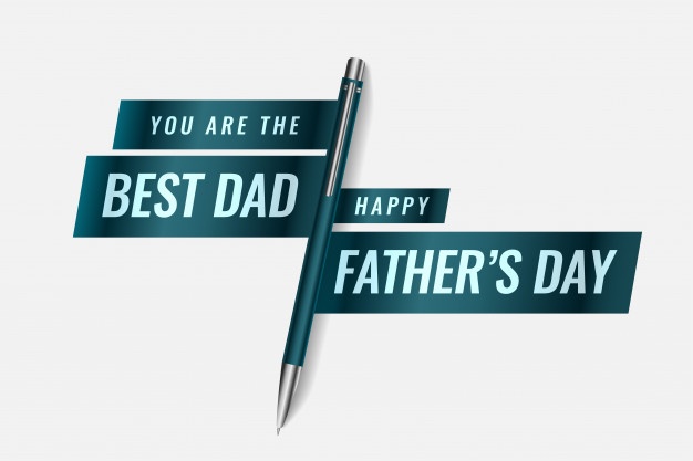 Best Dad Happy Fathers Day Banner Design With Pen 1017 25666