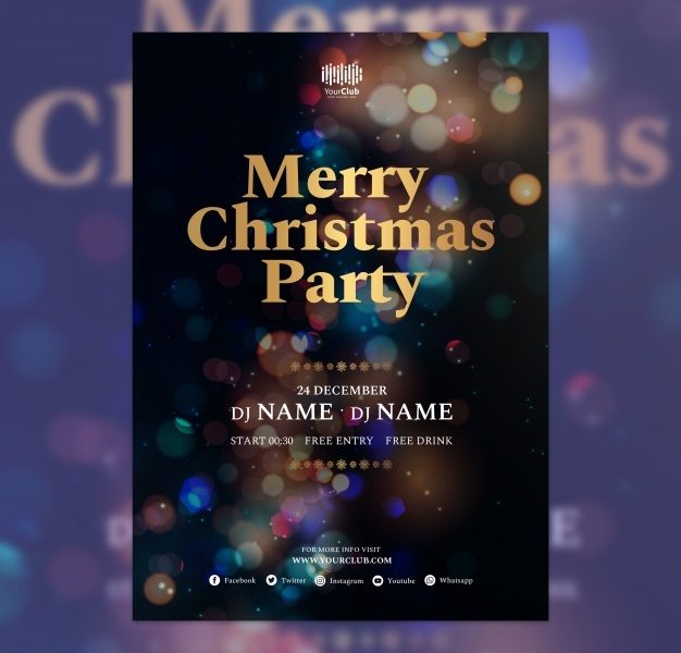 Christmas cover template Free Psd