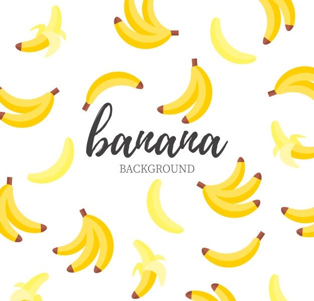 Cute banana background Free Vector Cute banana background Free Vector