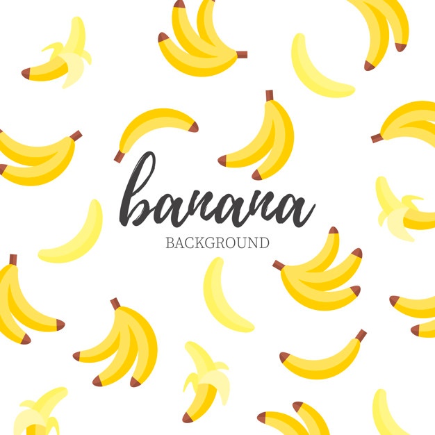 Cute Banana Background Free Vector Cariblens