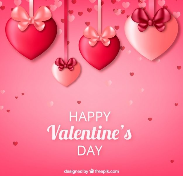 Cute valentine background Free Vector