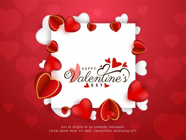 Elegant Happy Valentine S Day Stylish Frame Background 1055 7897