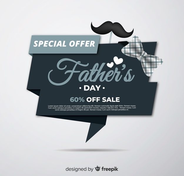 Father’s day sales Free Vector