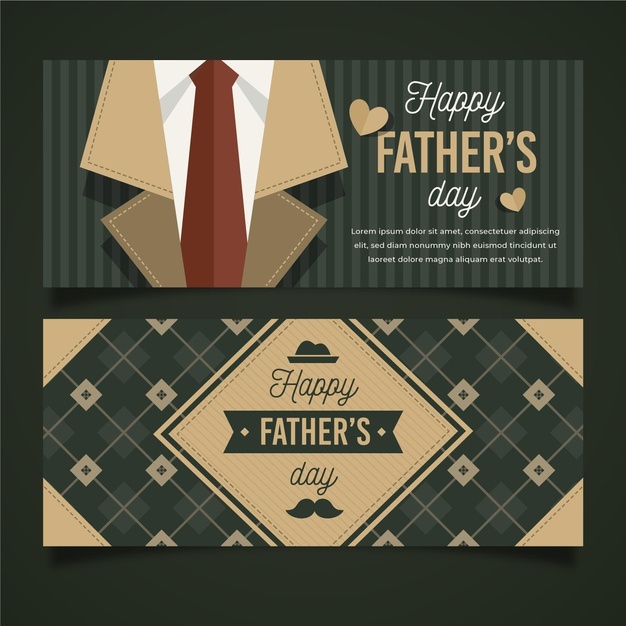 Flat Design Father S Day Horizontal Banners 23 2148526933