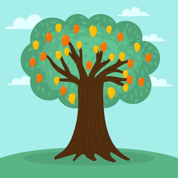 Flat Design Mango Tree Illustration 23 2148819519
