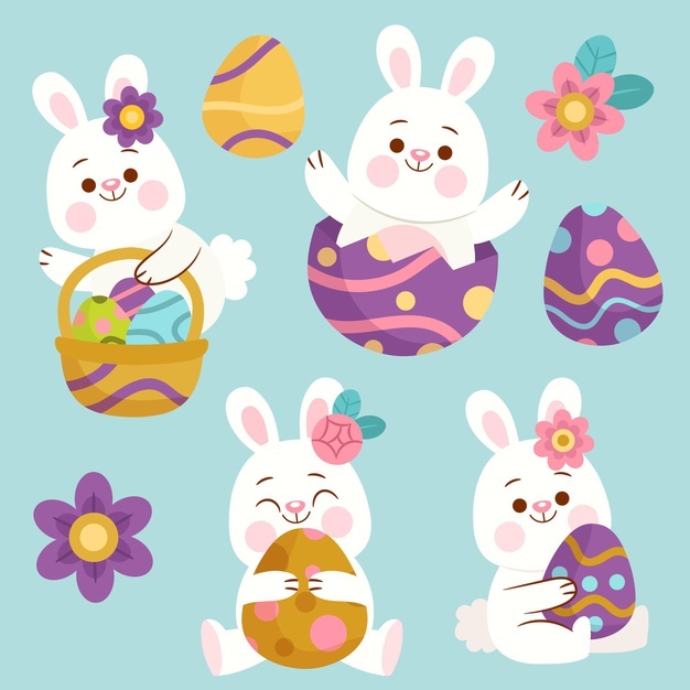 Flat Easter Bunny Collection 52683 57882