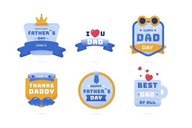 Flat Father S Day Badge Collection 23 2148955247