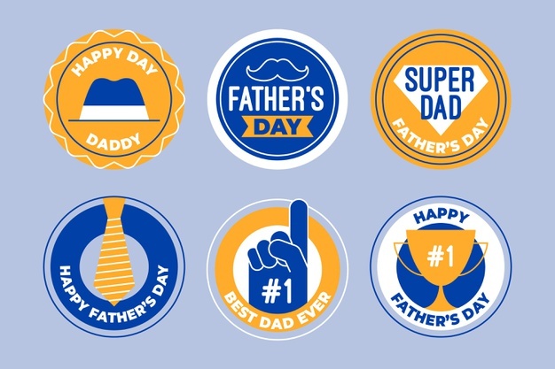 Flat Father S Day Badges Collection 23 2148930616