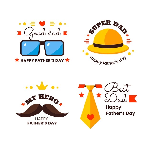 Flat Father S Day Badges Collection 23 2148938573