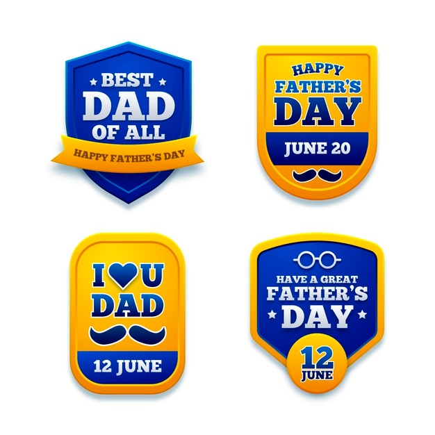 Flat Father S Day Badges Collection 52683 61203