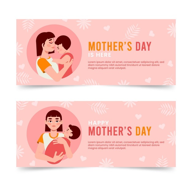 Flat Mother S Day Banners Set 23 2148906623