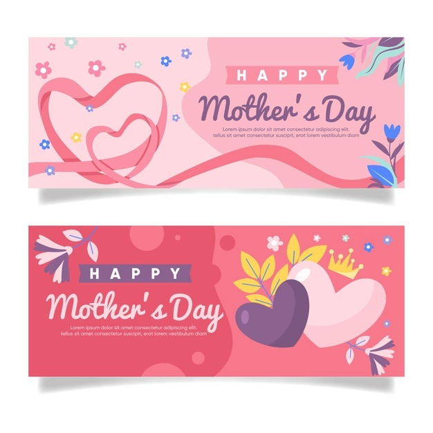 Flat Mother S Day Banners Set 23 2148915189