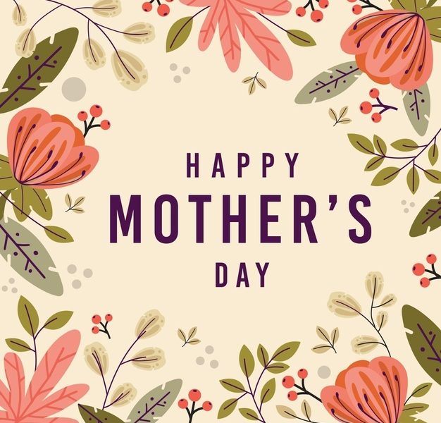 Floral mother’s day illustration Free Vector