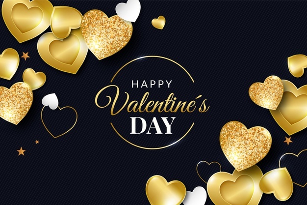 Golden Valentine S Day Background 52683 54431