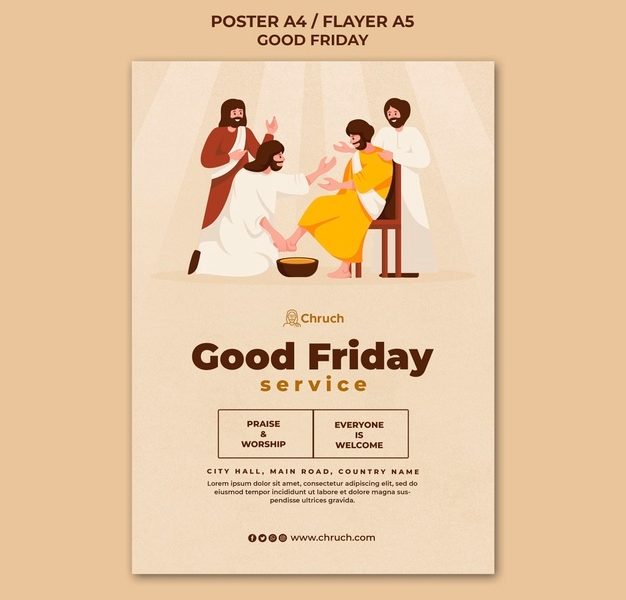 Good friday print template Free Psd