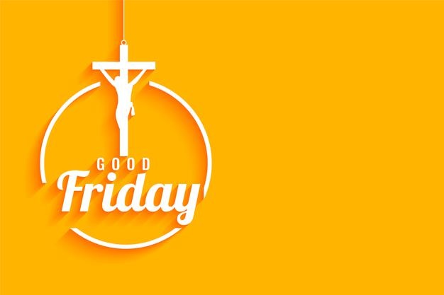 Good Friday Yellow With Jesus Christ Crucifixion Cross 1017 30854