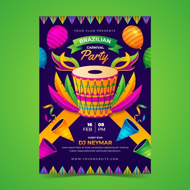 Gradient Brazilian Carnival Vertical Poster Template 23 2149234960