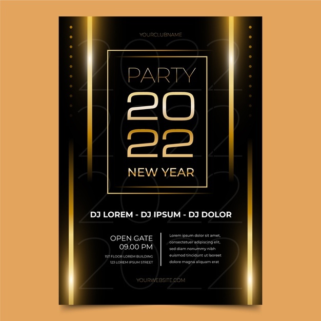 Gradient New Year Party Flyer Template 23 2149190190