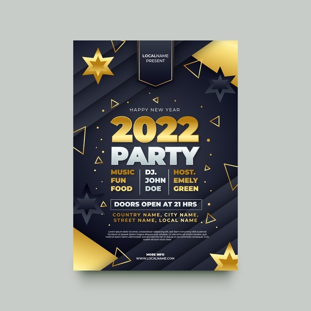 Gradient New Year Party Flyer Template 23 2149196590
