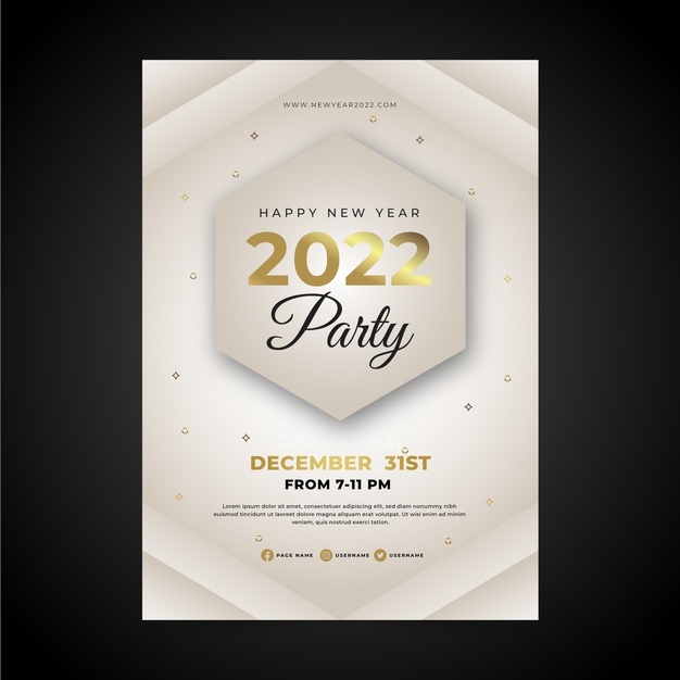 Gradient New Year Vertical Party Flyer Template 23 2149171558
