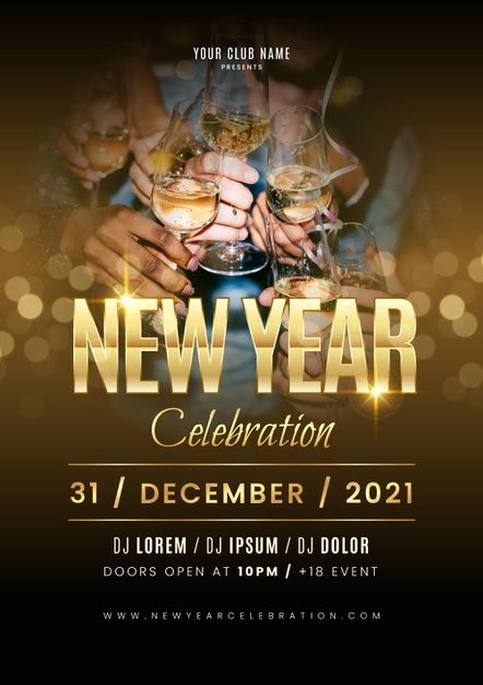 Hand Drawn 2021 Party Poster Template 52683 49706