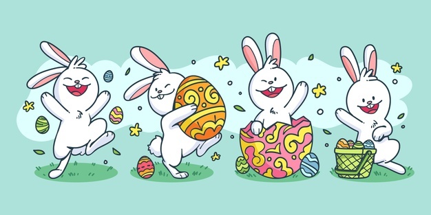 Hand Drawn Easter Bunny Collection 23 2148871223