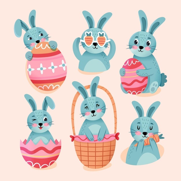 Hand Drawn Easter Bunny Collection 23 2148909109