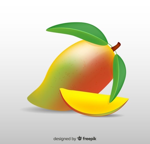 Hand drawn mango background Free Vector