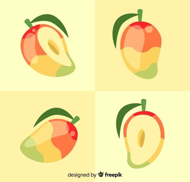 Hand drawn mango collection Free Vector