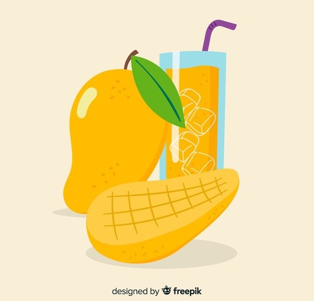 Hand drawn mango illustration Free Vector