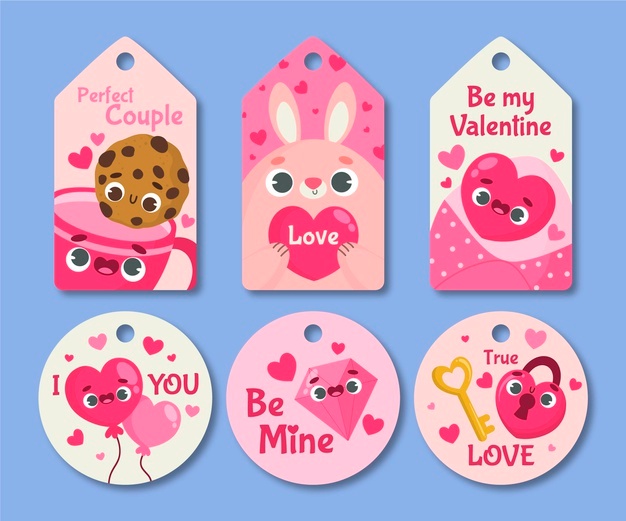 Hand Drawn Valentine S Day Label Collection 52683 54242