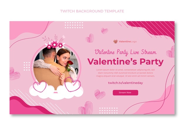 Hand Drawn Valentine S Day Twitch Background 23 2149209597