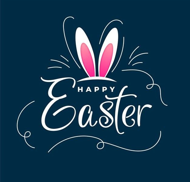 Happy easter card in doodle style Free Vector