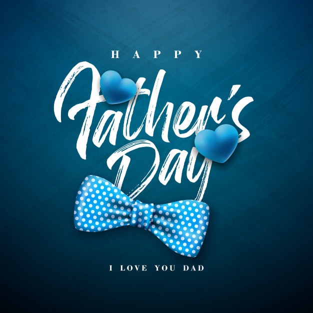 Happy Father S Day Greeting Card Design With Dotted Bow Tie Typography Letter 1314 2772