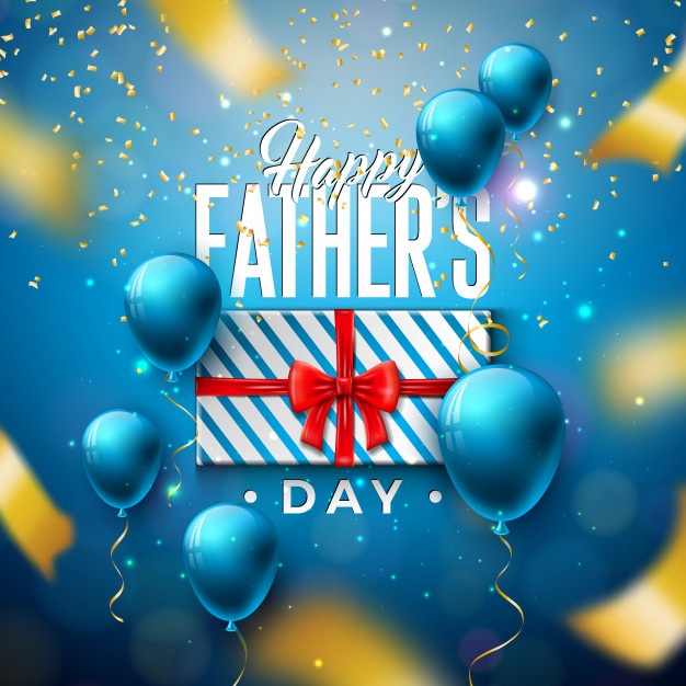 Happy Father S Day Greeting Card Design With Gift Box Falling Confetti 1314 2773