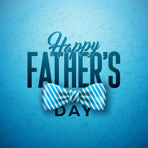 Happy Father S Day Greeting Card Design With Sriped Bow Tie Typography Letter 1314 2771