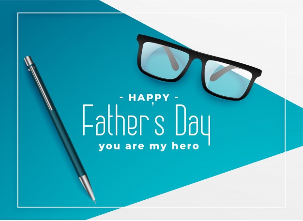 Happy Fathers Day Background With Eye Glasses Pen 1017 19218